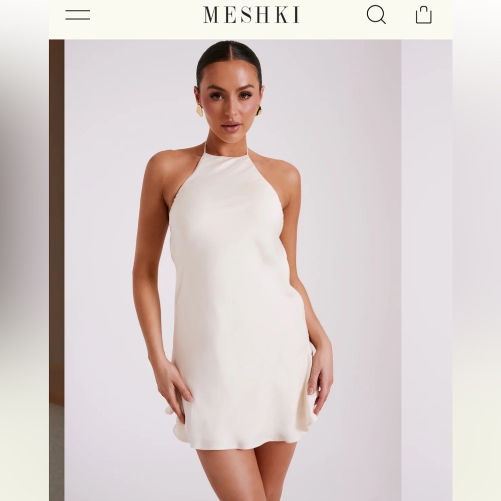 NWT Meshki Atlas Satin Bow Mini (Wedding, Bridal Shower, Bachelorette) Size M